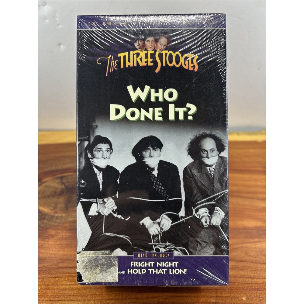 The Three Stooges - Who Done It? (VHS, 1993) **NEW**